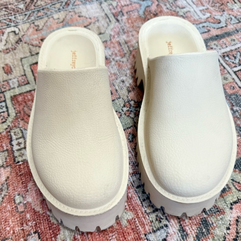 Sold* Jeffrey Campbell Rubber Bae Mule in Ivory - Picture 6 of 9